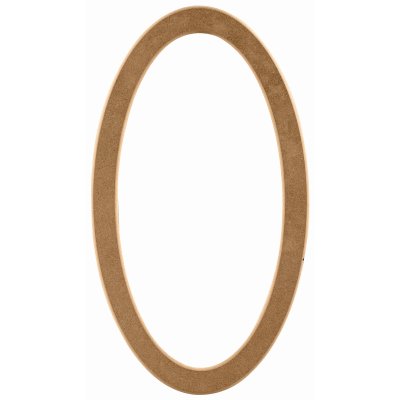 Oval 40x70 cm MDF Konsol Duvar Aynası Çerçevesi Cilasız Ham