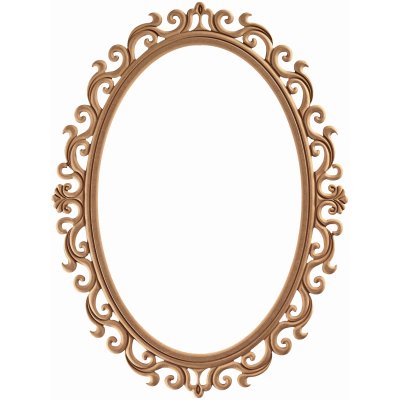 Bergama Oval 61x90 cm MDF Konsol Duvar Aynası Çerçevesi Cilasız Ham