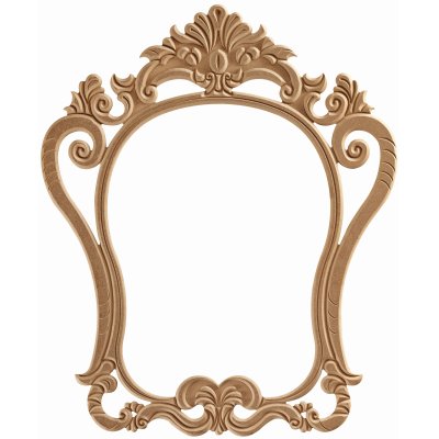 Lalezar Oymalı 87x104 cm MDF Konsol Duvar Aynası Çerçevesi Cilasız Ham