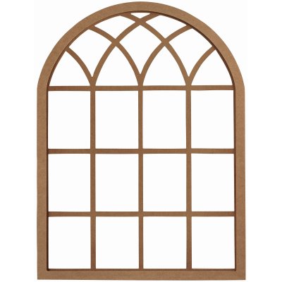 Kubbeli 90x120 cm MDF Konsol Duvar Aynası Çerçevesi Cilasız Ham