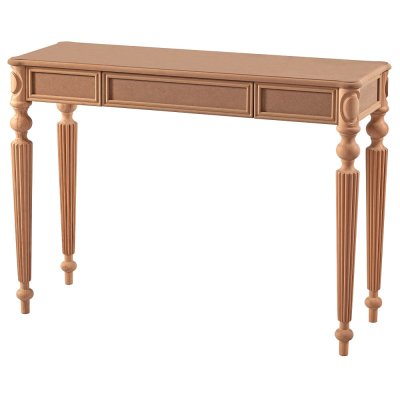 Mira Mdf 110 cm Ahşap Antre Dresuar Modeli Cilasız Ham