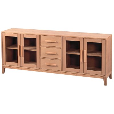 Konik Çekmeceli 200 cm Ahşap Salon Konsolu Cilasız Ham