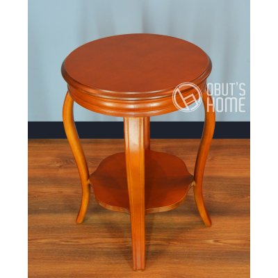 Ağaç Kısa Yuvarlak 40 cm Ahşap Çiçeklik Saksılık Standı Ceviz