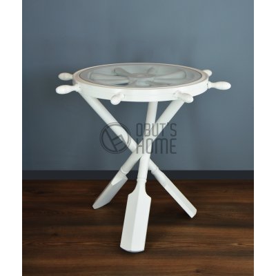 Dümen 60 cm Ahşap Yan Sehpa Modeli Beyaz