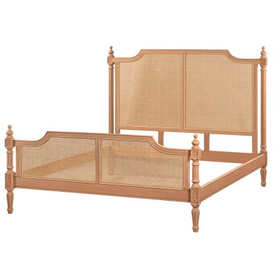 Tornalı Hasırlı Takımı 190x154 cm Ahşap Yatak Başlığı Cilasız Ham