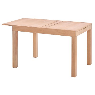 110 cm Dikdörtgen Açılır Yemek Masası (4-6 Kişilik) Storlu - Ahşap Cilasız Ham